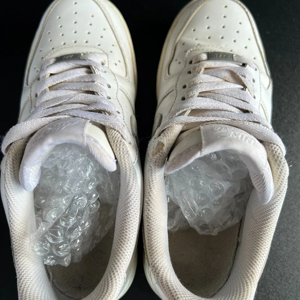 Nike Air Force 1 Low '07 Shoes Womens Size 6.5 White Leather Sneakers 315115-112